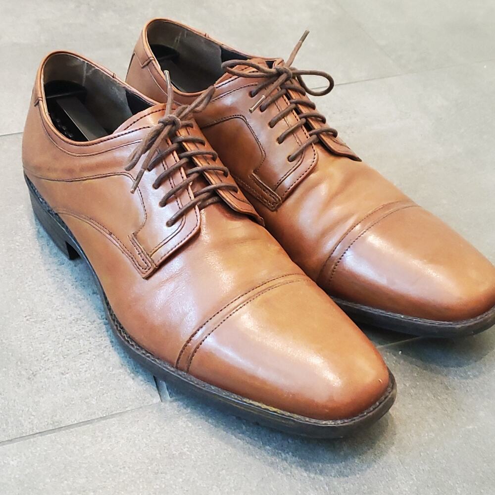 Johnston & Murphy 20-1276 Cap Toe Sheepskin Dress Oxfords Men's U.S. 11 M